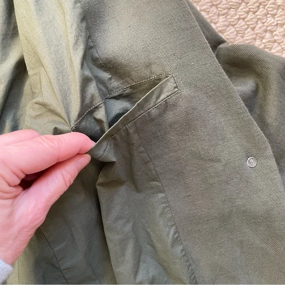 Apiece Apart oversized olive green linen blend blazer - Picture 12 of 16